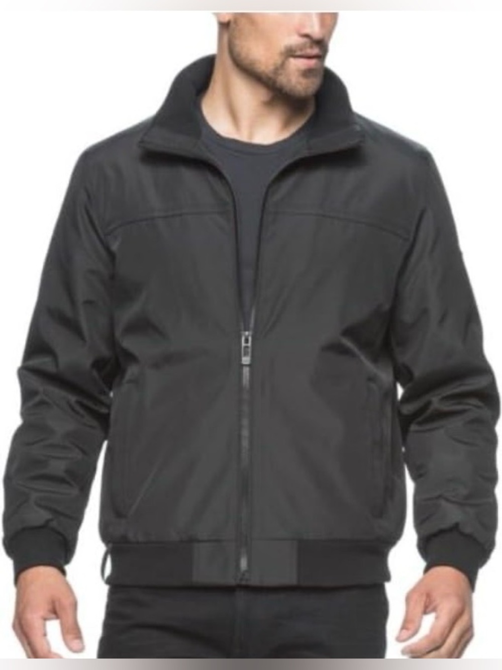 Andrew Marc Black Lightweight Bomber Jacket